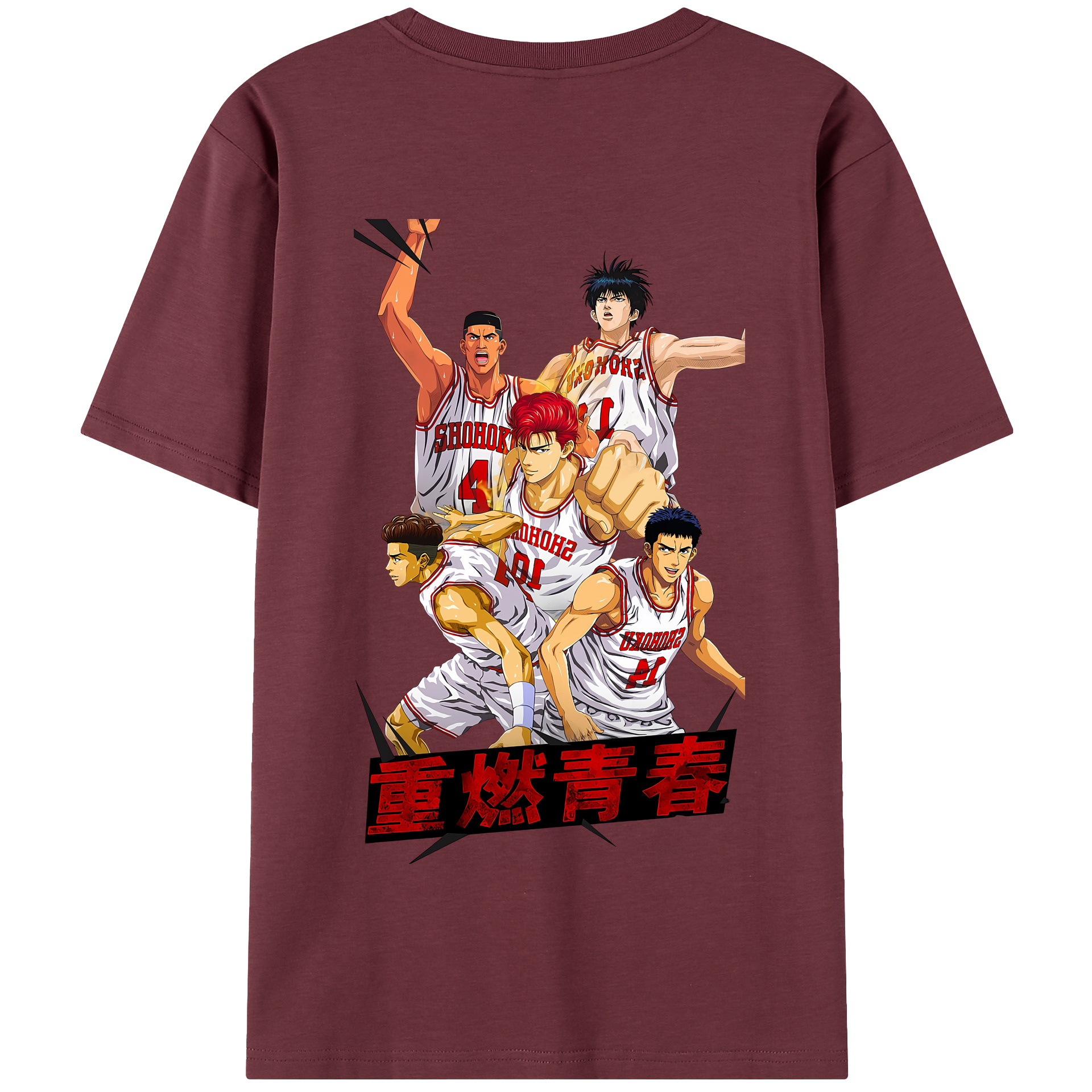 SLAM DUNK／スラムダンク 綿100％半袖Tシャツ（背面プリント）